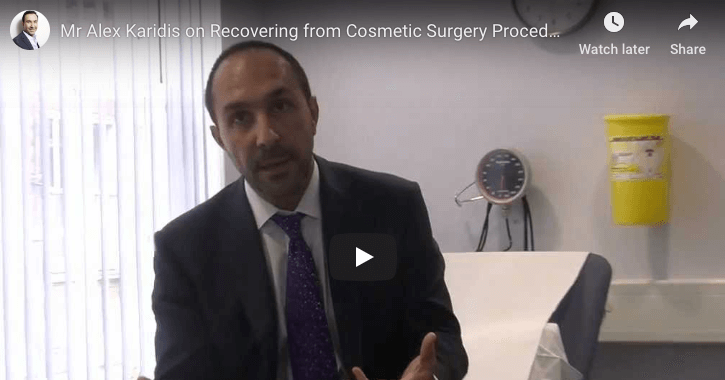 Recovering from cosmetic surgery procedures