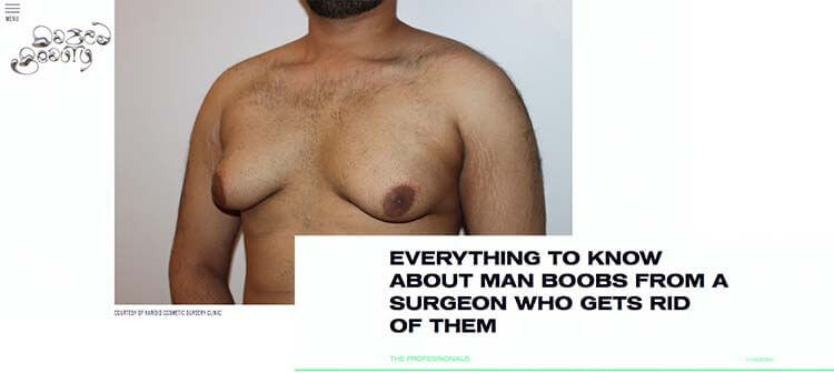 Solution to male breasts